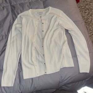 White cardigan
